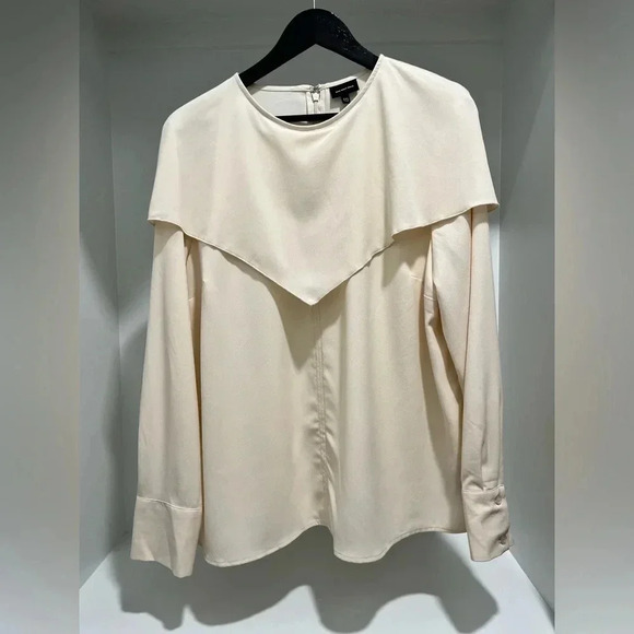 Who What Wear ivory blouse with kerchief tie size XXL Womens - Picture 3 of 9